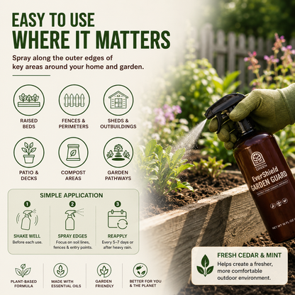 how to use and apply the spray onto gardens and plant beds