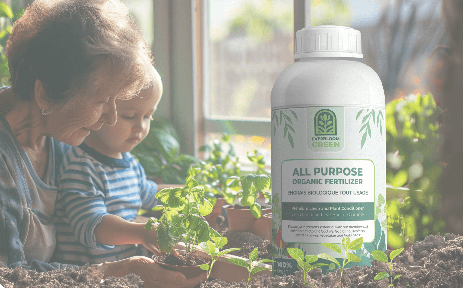 stimulate plant growth with liquid fertilizer